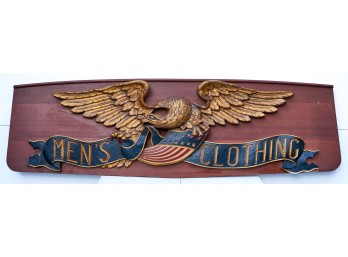 LARGE (Mid 20th C) CARVED And PAINTED EAGLE