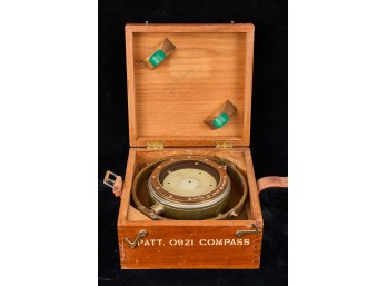 PATT. 921 GIMBALED MARINE WET COMPASS