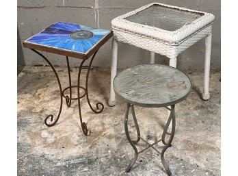 (3) PIECE OUTDOOR STANDS