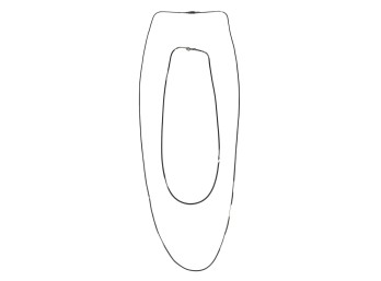 (2) ITALIAN 14K WHITE GOLD CHAINS