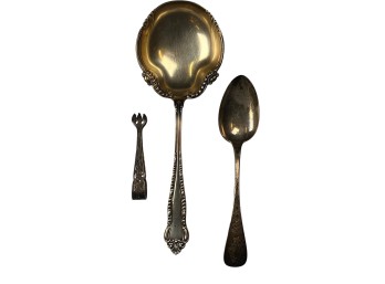 (3) STERLING SILVER SERVING PIECES