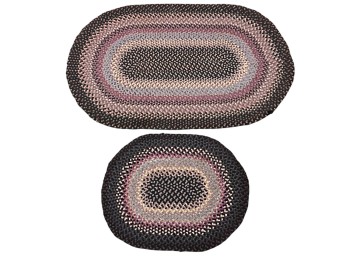 (2) VINTAGE BRAIDED AREA RUGS