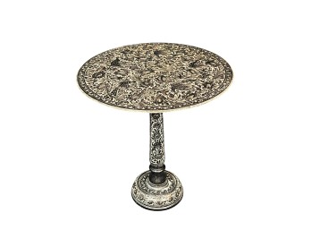 VINTAGE CARVED CAST STONE MIDDLE EASTERN TABLE