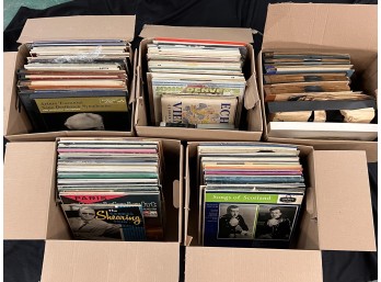 (5) BOXES OF VINTAGE RECORDS