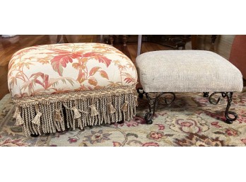 (2) CONTEMPORARY UPHOLSTERED FOOT RESTS