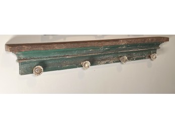 RECLAIMED ANTIQUE MANTLE HANGING RACK