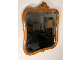 VINTAGE CARVED BEVELED GLASS WALL MIRROR