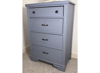 FOUR DRAWER PAINTED BLUE CHEST