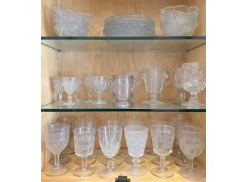 PRESSED GLASS LOT