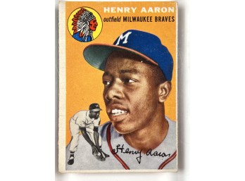 1954 TOPPS #128 HANK AARON ROOKIE