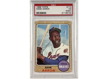 1968 TOPPS #110 HANK AARON PSA 3(MC)