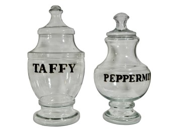 PEPPERMINT & TAFFY GENERAL STORE DISPLAY JARS