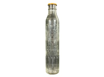 (1) QUART SHELL MOTOR OIL GLASS BOTTLE with CAP