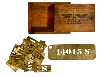 D.H. HANSON (38) PIECE BRASS STENCIL KIT