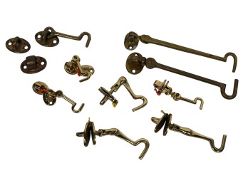GROUP of BRASS BOAT LATCHES