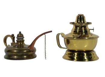 PERKINS & HOUSE NON-EXPLOSIVE BRASS LAMP