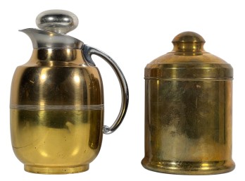 MANNING BOWMAN CO ART DECO BRASS CARAFE