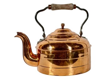 LARGE ROCHESTER COPPER HOT WATER KETTLE