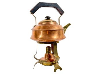 MANNING BOWMAN ART DECO COPPER & BRASS KETTLE