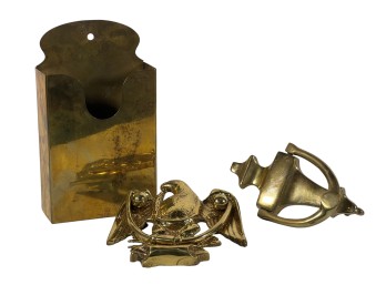 (2) ANTIQUE CAST BRASS DOOR KNOCKERS