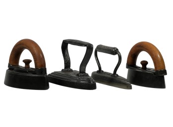 (4) ANTIQUE SAD IRONS