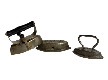 (2) MINIATURE DOVER SAD IRONS