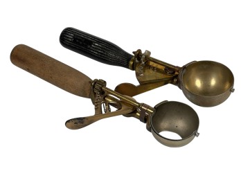 (2) EARLY (20th c) HAMILTON BEACH ICE CREAM SCOOPS