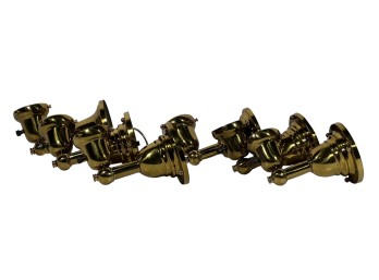 (6) EARLY (20th c) BRASS WALL SCONCES