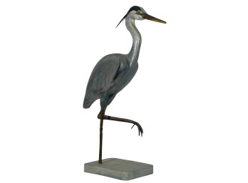 STAN/JEANNINE MARVEL CARVED & PAINTED HERON