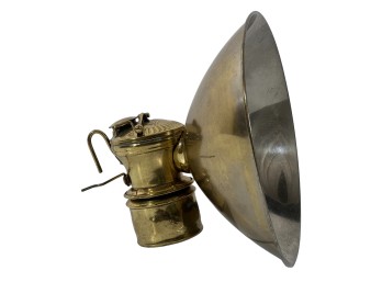 UNIVERSAL LAMP CO. BRASS MINERS HEADLAMP