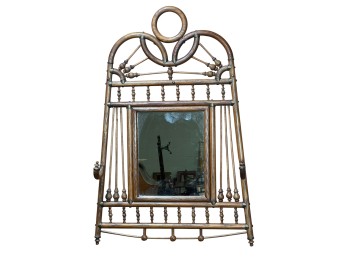 EARLY (20th c) BENTWOOD MIRROR with UMBRELLA RACK