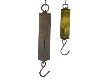 CHATILLONS BRASS & IRON 50 & 100 LB SPRING SCALES