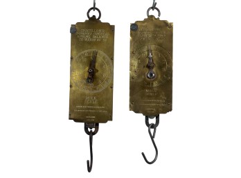 CHATILLONS BRASS & IRON 30 & 60 LB MILK SCALES