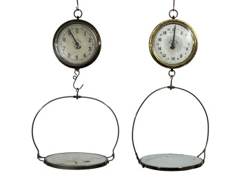 (2) CHATILLON'S BRASS & IRON PRODUCE SPRING SCALES