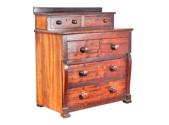 MINIATURE (19th c) AMERICAN CLASSICAL CHEST