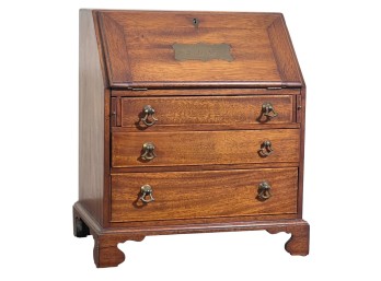 MINIATURE (19th c) CHIPPENDALE SLANT FRONT DESK