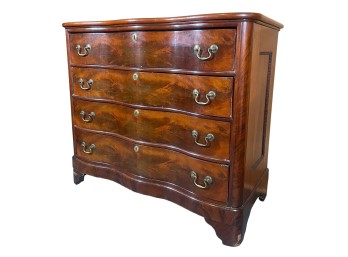 CHIPPENDALE MAHOGANY SERPENTINE CHEST of DRAWERS