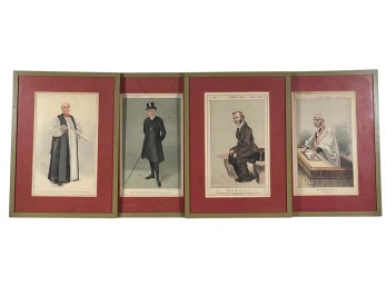 (4) VANITY FAIR MEN OF THE DAY CARICATURES (2) SPY