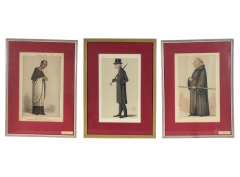 (3) VANITY FAIR/APE MEN OF THE DAY CARICATURES