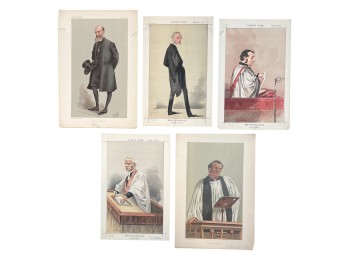 (5) VANITY FAIR MEN OF THE DAY CARICATURES