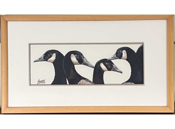 SUSAN LIBBY 'CANADA GOOSE' WATERCOLOR