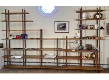 CUSTOM BUILT MID CENTURY MODERN BOOKSHELVES