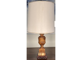 VINTAGE CARVED MARBLE URN FORM TABLE LAMP