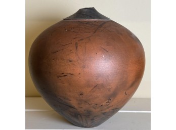 SIGNED EARTHENWARE ART POTTERY VASE