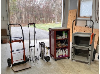 GROUPING OF ROLLING CARTS and RACKS