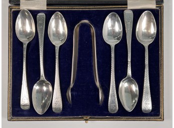 GEORGIAN STERLING SILVER TEA SPOON SET