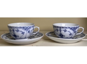 ROYAL COPENHAGEN CUPS and SAUCERS