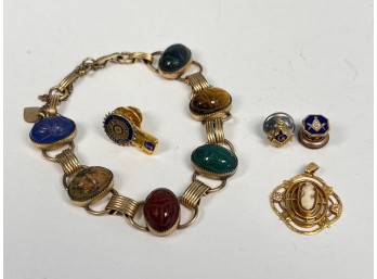 GROUPING OF 10K GOLD AND GOLD FILLED JEWELRY
