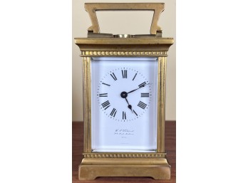 19th CENTURY FRENCH BRASS CARRIAGE CLOCK