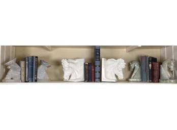 (3) SETS of BOOKENDS and BOOKS